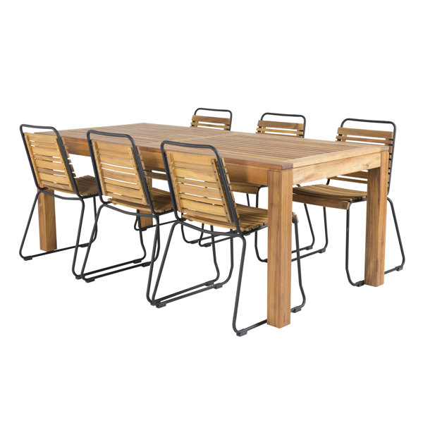 Hykkon Braeden Rectangular 6 Person 200cm Long Dining Set Wayfair.co.uk